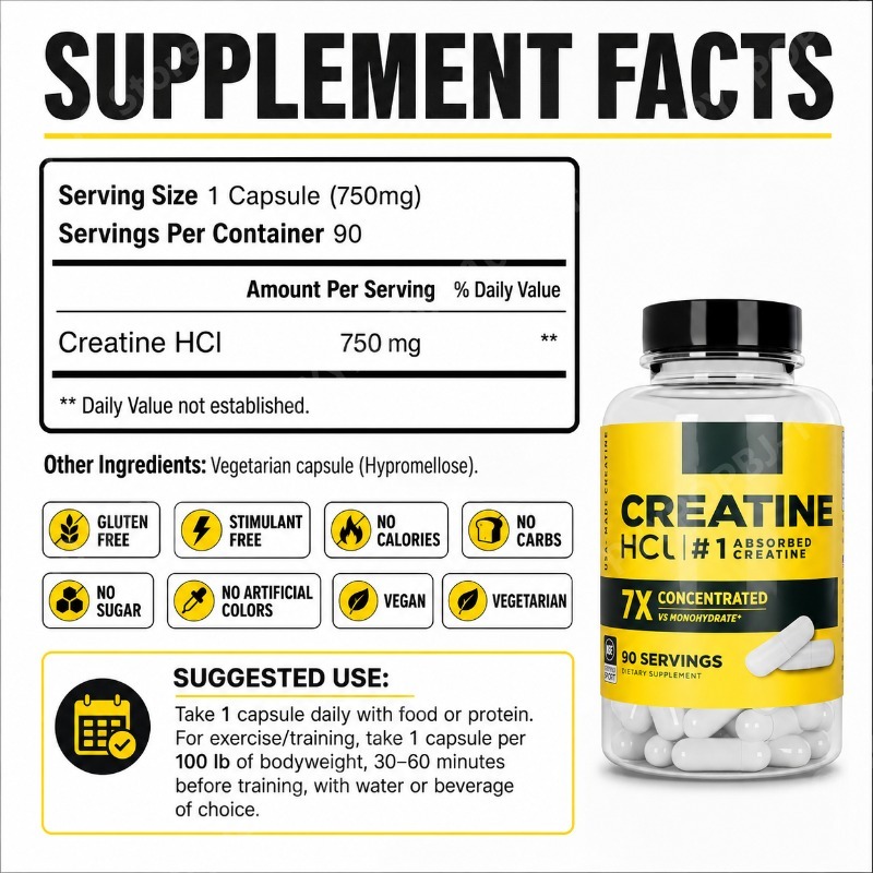 Kreatin HCl 750mg 90 Kapsül Fi - Nutrition In Fitness incelemesi ve fiyatı